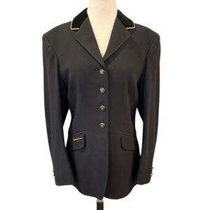 Vintage Golden Dress Black Equestrian Show Jacket Made in Germany Size 14